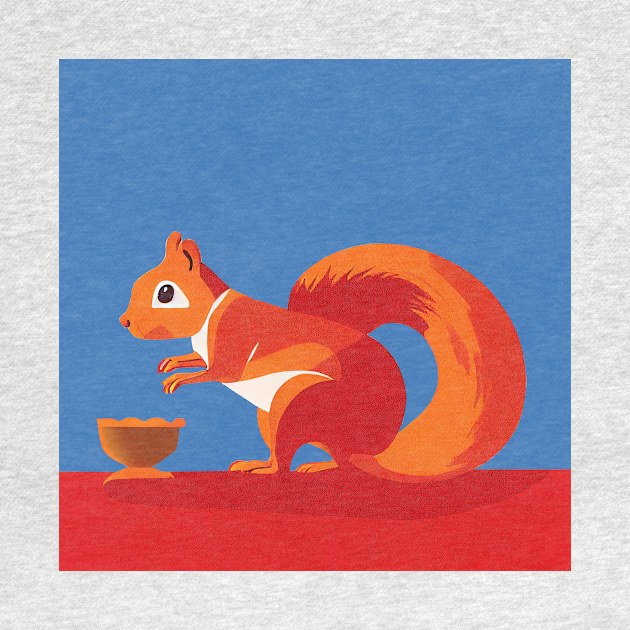 Red Squirrel Art by Geminiartstudio